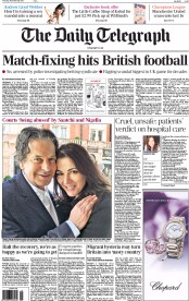 The Daily Telegraph (UK) Newspaper Front Page for 28 November 2013