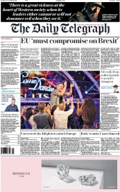 The Daily Telegraph (UK) Newspaper Front Page for 28 November 2016