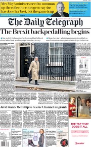 The Daily Telegraph (UK) Newspaper Front Page for 28 November 2018