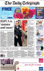 The Daily Telegraph (UK) Newspaper Front Page for 28 December 2013