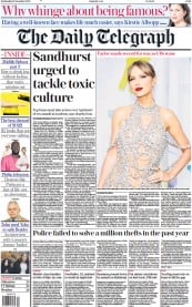 The Daily Telegraph (UK) Newspaper Front Page for 28 December 2022