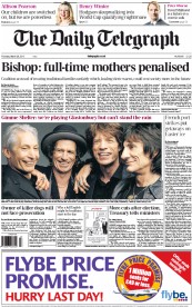 The Daily Telegraph (UK) Newspaper Front Page for 28 March 2013