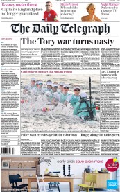 The Daily Telegraph (UK) Newspaper Front Page for 28 March 2016