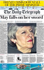 The Daily Telegraph (UK) Newspaper Front Page for 28 March 2019