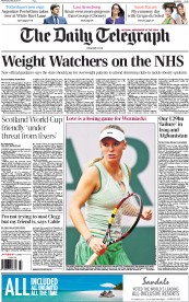 The Daily Telegraph (UK) Newspaper Front Page for 28 May 2014