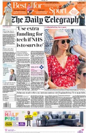 The Daily Telegraph (UK) Newspaper Front Page for 28 May 2018