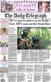 The Daily Telegraph (UK) Newspaper Front Page for 28 May 2022