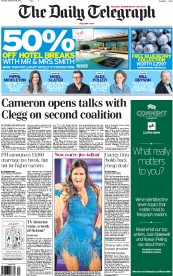 The Daily Telegraph (UK) Newspaper Front Page for 28 September 2013