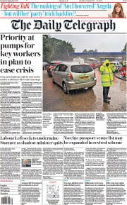 The Daily Telegraph (UK) Newspaper Front Page for 28 September 2021