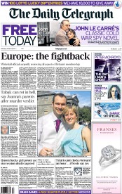 The Daily Telegraph (UK) Newspaper Front Page for 29 October 2011