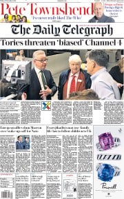 The Daily Telegraph (UK) Newspaper Front Page for 29 November 2019
