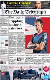 The Daily Telegraph (UK) Newspaper Front Page for 29 December 2016