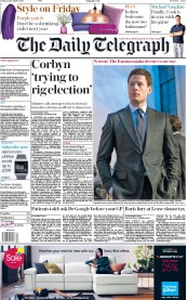 The Daily Telegraph (UK) Newspaper Front Page for 29 December 2017