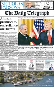 The Daily Telegraph (UK) Newspaper Front Page for 29 January 2020