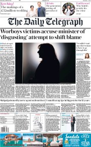 The Daily Telegraph (UK) Newspaper Front Page for 29 March 2018