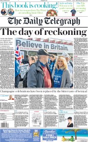 The Daily Telegraph (UK) Newspaper Front Page for 29 March 2019