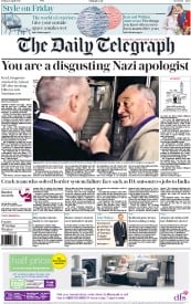 The Daily Telegraph (UK) Newspaper Front Page for 29 April 2016