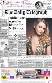 The Daily Telegraph (UK) Newspaper Front Page for 29 May 2018