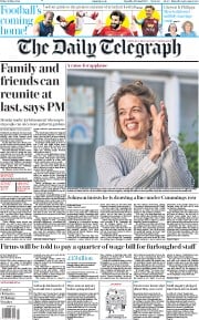 The Daily Telegraph (UK) Newspaper Front Page for 29 May 2020