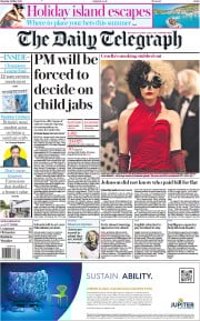 The Daily Telegraph (UK) Newspaper Front Page for 29 May 2021