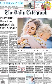 The Daily Telegraph (UK) Newspaper Front Page for 29 June 2020