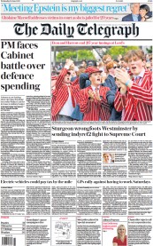 The Daily Telegraph front page for 29 June 2022