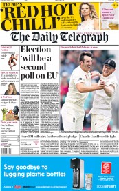 The Daily Telegraph (UK) Newspaper Front Page for 29 July 2017