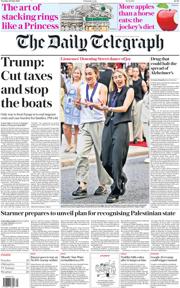 The Daily Telegraph front page for 29 July 2025