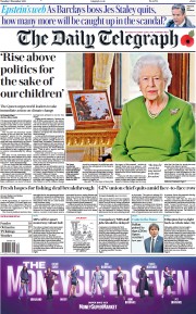 The Daily Telegraph (UK) Newspaper Front Page for 2 November 2021