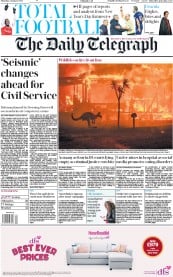 The Daily Telegraph (UK) Newspaper Front Page for 2 January 2020