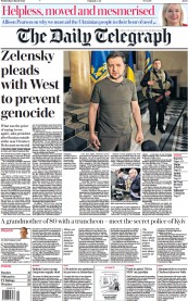 The Daily Telegraph (UK) Newspaper Front Page for 2 March 2022