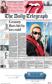 The Daily Telegraph (UK) Newspaper Front Page for 2 April 2016