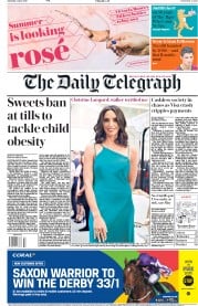 The Daily Telegraph (UK) Newspaper Front Page for 2 June 2018