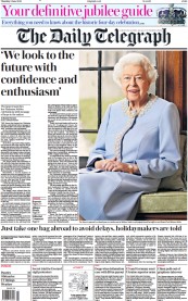 The Daily Telegraph (UK) Newspaper Front Page for 2 June 2022