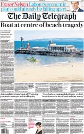 The Daily Telegraph front page for 2 June 2023