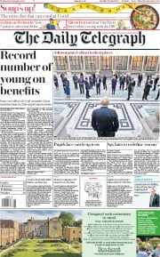 The Daily Telegraph (UK) Newspaper Front Page for 2 September 2020