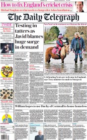 The Daily Telegraph (UK) Newspaper Front Page for 30 December 2021