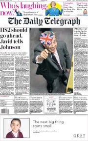 The Daily Telegraph (UK) Newspaper Front Page for 30 January 2020