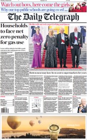 The Daily Telegraph (UK) Newspaper Front Page for 30 March 2023