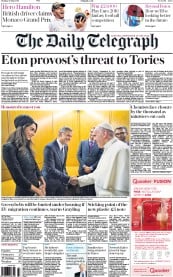 The Daily Telegraph (UK) Newspaper Front Page for 30 May 2016