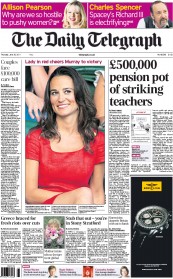 The Daily Telegraph (UK) Newspaper Front Page for 30 June 2011