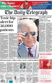 The Daily Telegraph (UK) Newspaper Front Page for 30 June 2017