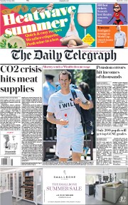 The Daily Telegraph (UK) Newspaper Front Page for 30 June 2018