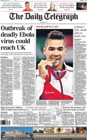 The Daily Telegraph (UK) Newspaper Front Page for 30 July 2014