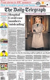 The Daily Telegraph (UK) Newspaper Front Page for 30 July 2021