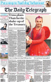 The Daily Telegraph (UK) Newspaper Front Page for 30 July 2022