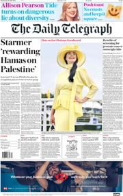 The Daily Telegraph front page for 30 July 2025