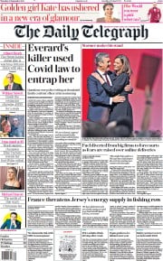 The Daily Telegraph (UK) Newspaper Front Page for 30 September 2021
