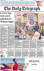 The Daily Telegraph front page for 31 May 2023