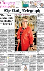 The Daily Telegraph (UK) Newspaper Front Page for 3 January 2020